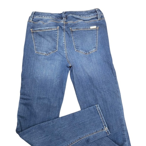 White House Black Market Mid Rise Distressed Skinny Jeans Womens Sz 4 - Picture 4 of 11